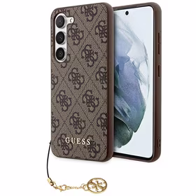 Guess 4G Charms Collection viedtālruņa apvalks Samsung Galaxy A35 - brūns