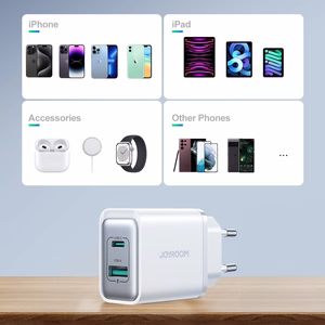 Joyroom JR-TCF15 tīkla lādētājs USB-C / USB-A 30W - balts