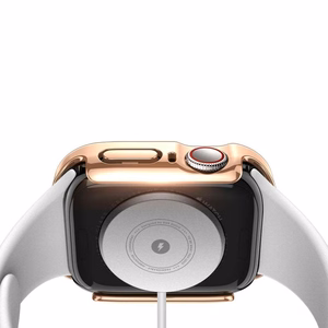 Rūdīta stikla korpuss Dux Ducis Hamo Apple Watch 44mm rozā krāsā