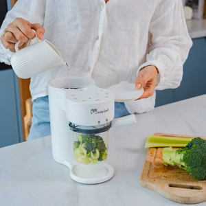 Momini YummyMaker 5 vienā tvaika blenderis zīdaiņu ēdienam ar pašsterilizācijas funkciju