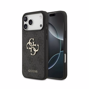 Case Guess PU 4G Metal Logo Apple iPhone 18 Pro grey
