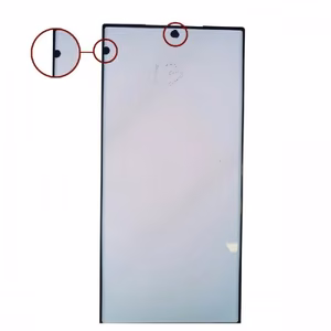 LCD displejs, saderīgs ar Samsung S918 S23 Ultra, melns (Atjaunots: Telemax) (Ar defektiem 13)