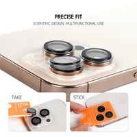 Aizsargstikls Tel Protect Titanium Lens 99% AR uz kameras Iphone 13 Pro/13 Pro Max caurspīdīgs (3 objektīvi)