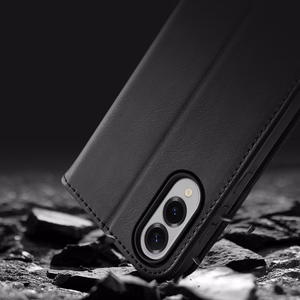 Dux Ducis Hivo Samsung Galaxy S25 Edge Case with Flip and RFID Protection - Black