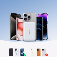 Magnētiskais portatīvais lādētājs Joyroom JR-W020 20W 10000mAh MagSafe + USB-C uz USB-C kabelis 0,25m (balts)