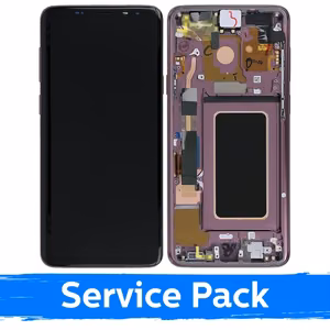 LCD дисплей для Samsung G965 S9 Plus с рамкой сиреневый (Service Pack)