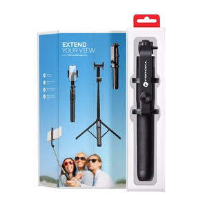 FORCEL L F-GRIP S150XL selfie statīvs ar bezvadu tālvadības tripodu - melns