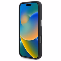 Mercedes silikona vertikālās tonālās svītras Magnētiskais viedtālruņa apvalks iPhone 16 Pro Max - melns