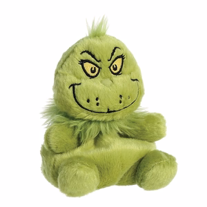 Grinch Palm Pals sēdoša plīša rotaļlieta, 13 cm