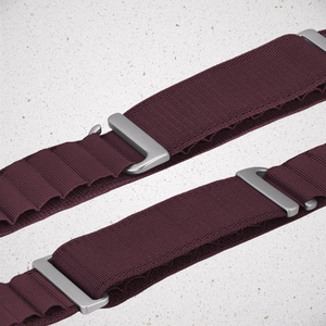 Mobilize neilona pulksteņa siksniņa - Alpine - titāna savienotājs - Apple 38/40/41mm - bordo