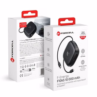 Portatīvais lādētājs saderīgs ar MagSafe Forcell F-Energy F10K5 PD3.1 QC3.0 3A 22,5W 10000 mAh saderīgs ar Apple Watch melna