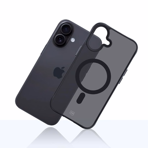 Чехол 3mk Smoke MagCase для iPhone 17 - чёрный полупрозрачный
