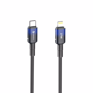 FORCELL F-ENERGY C356 kabelis Type C uz Lightning PD 3A 27W Gradient 1 m melns