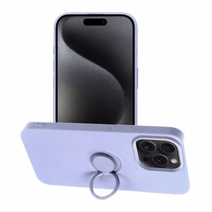 Case for iPhone 15 Pro Max Silicone Ring purple