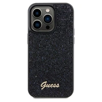 Guess Disco Metal Script viedtālruņa apvalks iPhone 14 Pro - melns