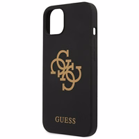 Guess GUHCP13SLS4GGBK iPhone 13 mini 5.4" melns/melns cietais apvalks Silikona 4G Logotipa