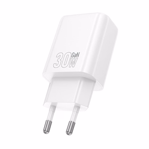 Lādētājs Hoco N63 30W GaN USB-C/USB-A, balts