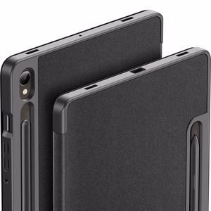 Dux Ducis Domo atverams un gudrs miega apvalks planšetdatoram Samsung Galaxy Tab S9 - melns