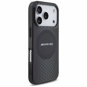 AMG Divslāņu caurspīdīgs grafikas magnētiskais viedtālruņa apvalks iPhone 17 Pro - melns