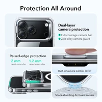 ESR Classic Hybrid Kickstand Magnētiskais viedtālruņa apvalks iPhone 17 Pro Max - caurspīdīgs