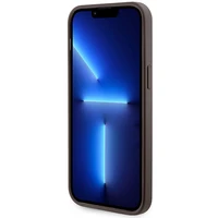 Guess 4G Printed Stripes Magnētiskais viedtālruņa apvalks iPhone 15 Pro Max - brūns