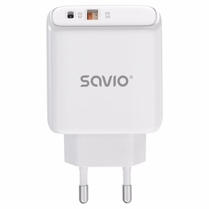 Savio LA-12 mobilo ierīču lādētājs universāls balts AC ātrā uzlāde