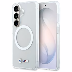 BMW IML Shockproof Metal Logo MagSafe Maciņš for Samsung Galaxy S26 - caurspīdīgs