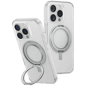 Uniq Swivix 360 rotējošs statīvs viedtālruņa apvalks iPhone 16 Pro - caurspīdīgs