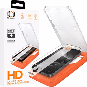 Tel Protect Dust-Free Easy Fit HD Titan rūdīts stikls priekš Iphone 16 melns