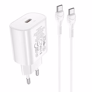 Charger Hoco N22 25W USB-C + USB-C to USB-C cable 1.0m white