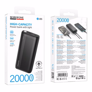 Borofone Внешний аккумулятор 20000mAh BJ86 Victoria - 2xUSB - чёрный
