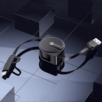 USAMS satīts kabelis U1 2in1 1m melns (lightning/microUSB) SJ192USB01 (US-SJ192)