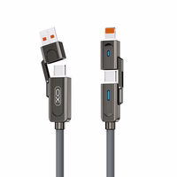 XO kabeli NB275 4w1 USB-C - Lightning + USB - USB-C 60W 1,0m šari