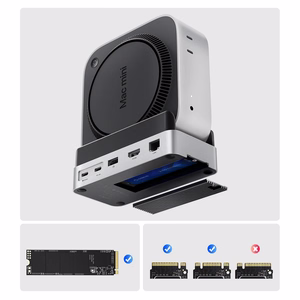Orico MiniDock 10-in-1 dokstacija ar SSD cietā diska nodalījumu - sudraba krāsā