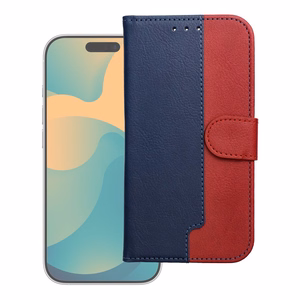 Flip case for iPhone 17 / 18 Split Book navy and red
