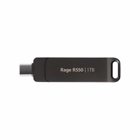 Flashdrive PATRIOT Rage R550 1TB 100 MB/S USB A+C Swivel Design (PE1TR550DSAD) melns