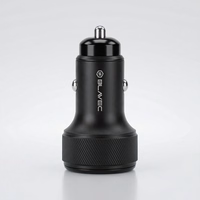 Blavec Auto lādētājs BS-04B-C Volt - USB + Type C - QC 3.0 18W PD 30W ar Type C to Type C cable (CCBS04BCV-UCB) melns