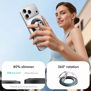 ESR Magnetic HaloLock MagSafe telefona turetajs - Melns