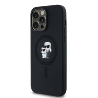 Karl Lagerfeld Silikona Karl&Choupette Magnētiskais viedtālruņa apvalks iPhone 14 Pro - melns