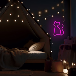 Neon LED Light CAT rozā Bat + USB FLNE04 Forever Light