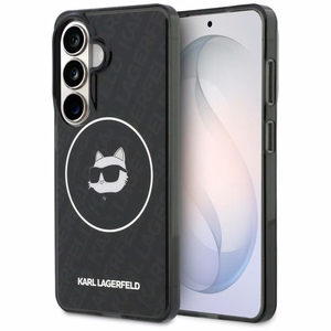 Karl Lagerfeld maciņš IML Repeated Choupette MagSafe priekš Samsung Galaxy S26 melns
