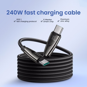 Joyroom Pioneer sērijas SA31-CC5 USB-C / USB-C 240W 1.2m kabelis - melns