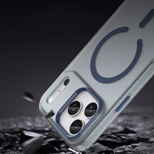 Чехол Magnetic Abrasive для iPhone 17 Pro Max совместимый с MagSafe - матовый синий
