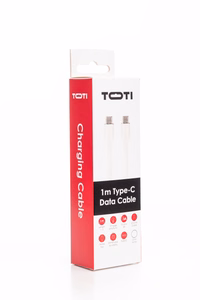SEEK TOTI Type-C uz Type-C, 1 m silikona kabelis 3A, balts