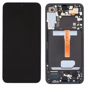 LCD ekrāns Samsung S906 S22 Plus ar skārienekrānu un rāmi melns oriģināls (oriģināls komplekts)