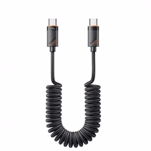 USB Kabelis Essager Chuan melns 60W Type-C / Type-C 180cm