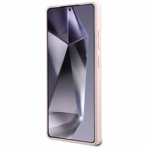 Karl Lagerfeld silikona dubulto galvu un apļa magnētiskais Samsung Galaxy S25 Ultra viedtālruņa apvalks rozā