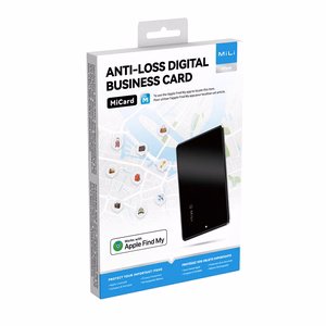 MiLi MiCard HD-P16-C Bluetooth izsekotājs Apple Find My tīklam, melns