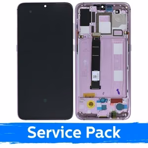 LCD displejs, saderīgs ar Xiaomi Mi 9 ar rāmi / Lavender Violet / (Service Pack)
