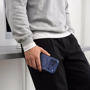 Tech-Protect MagZero MagSafe maciņš modelim iPhone 17 Pro Max / 18 Pro Max – matēts tumši zils